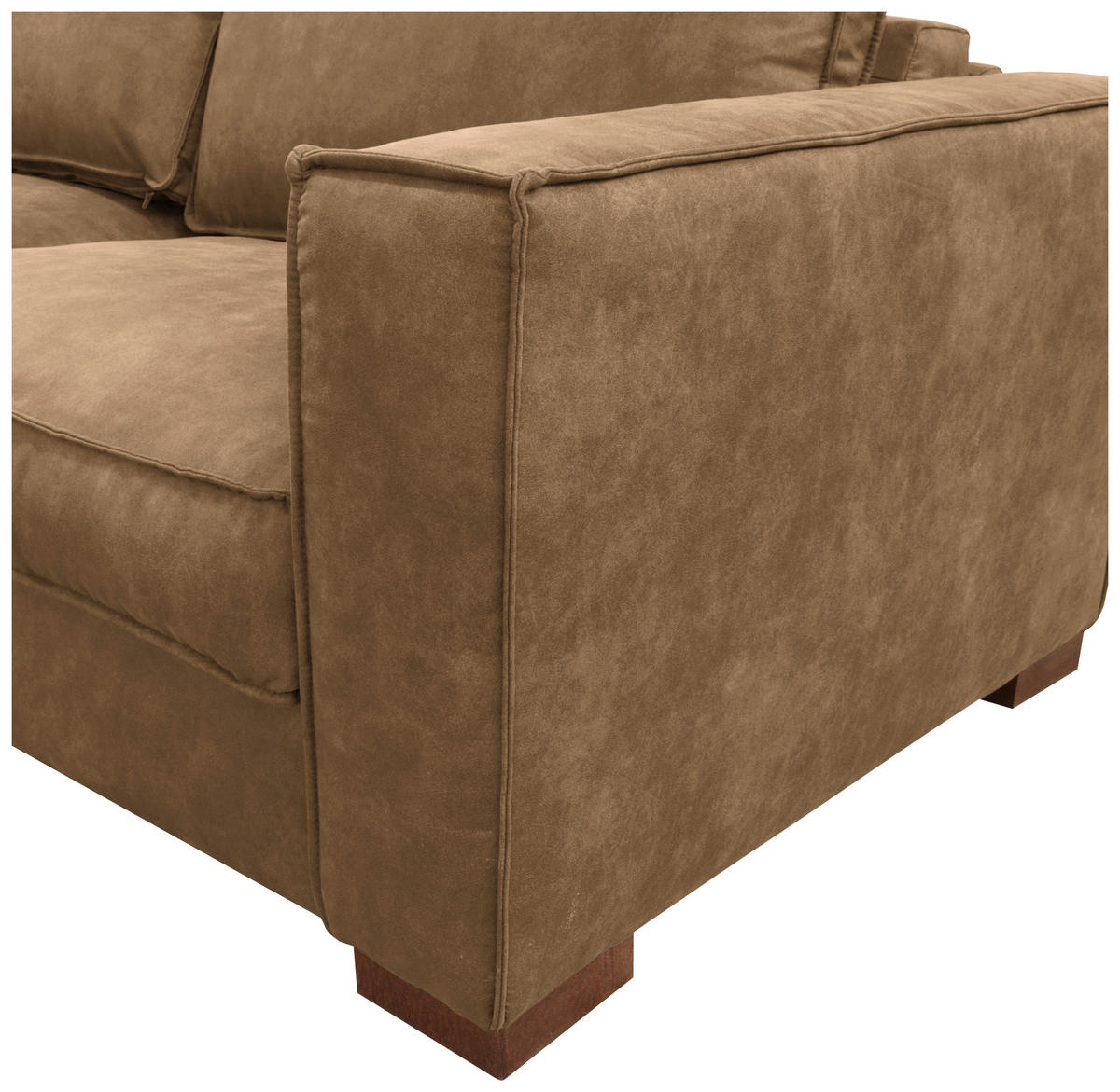 SCHLAFSOFA in Mikrofaser Braun  - Dunkelbraun/Braun, Design, Holz/Textil (203/85/99cm) - MID.YOU