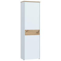 GARDEROBNA OMARA siva, hrast artisan - siva/barve aluminija, Design, umetna masa/leseni material (63,5/202,5/35,1cm) - Carryhome