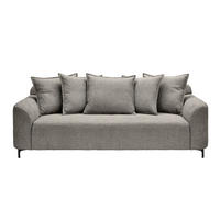 3-SITZER-SOFA Chenille Grau  - Schwarz/Grau, KONVENTIONELL, Textil/Metall (228/84/99cm) - Carryhome