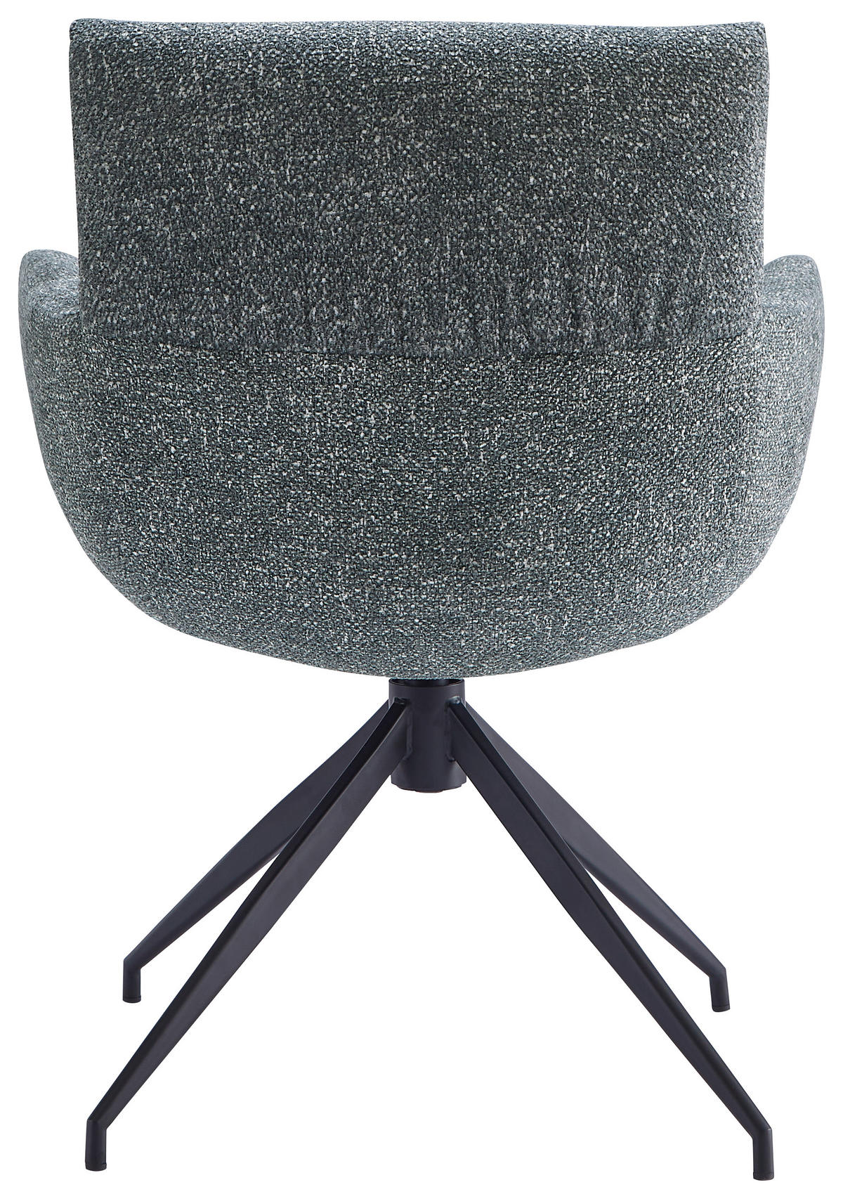 ARMLEHNSTUHL  in Eisen Leinenoptik  - Anthrazit/Schwarz, Design, Textil/Metall (64/86/63cm) - Dieter Knoll