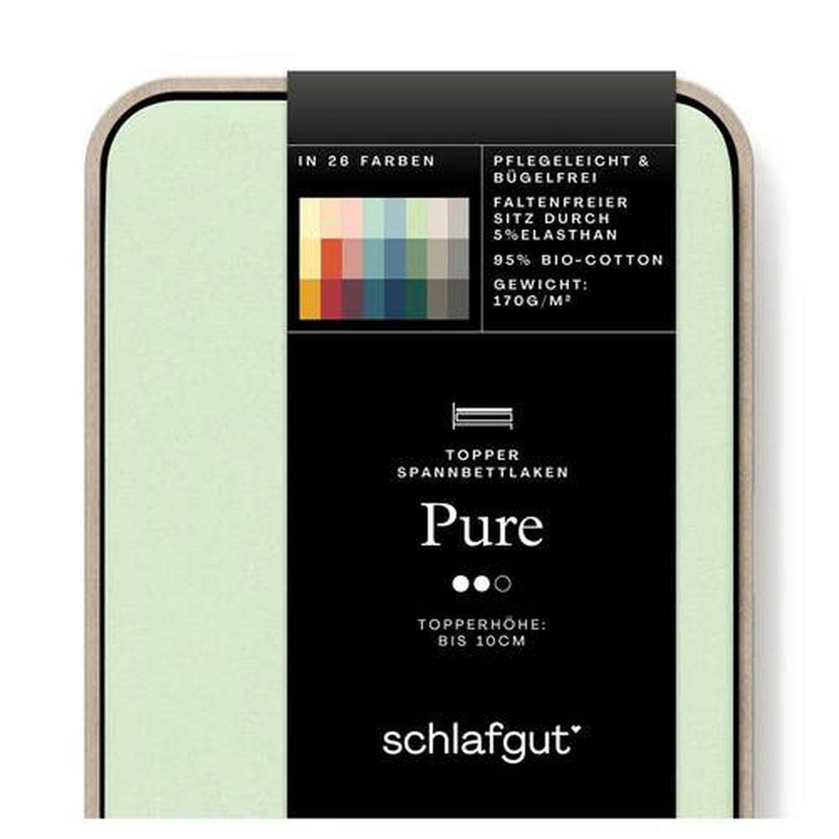 TOPPER-SPANNLEINTUCH 180-200/200-220 cm Jersey  - Hellgrün, Basics, Textil (180-200/200-220cm) - Schlafgut
