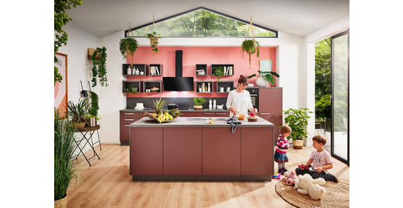 EINBAUKÜCHE - Rot, Design, Holzwerkstoff - Dieter Knoll