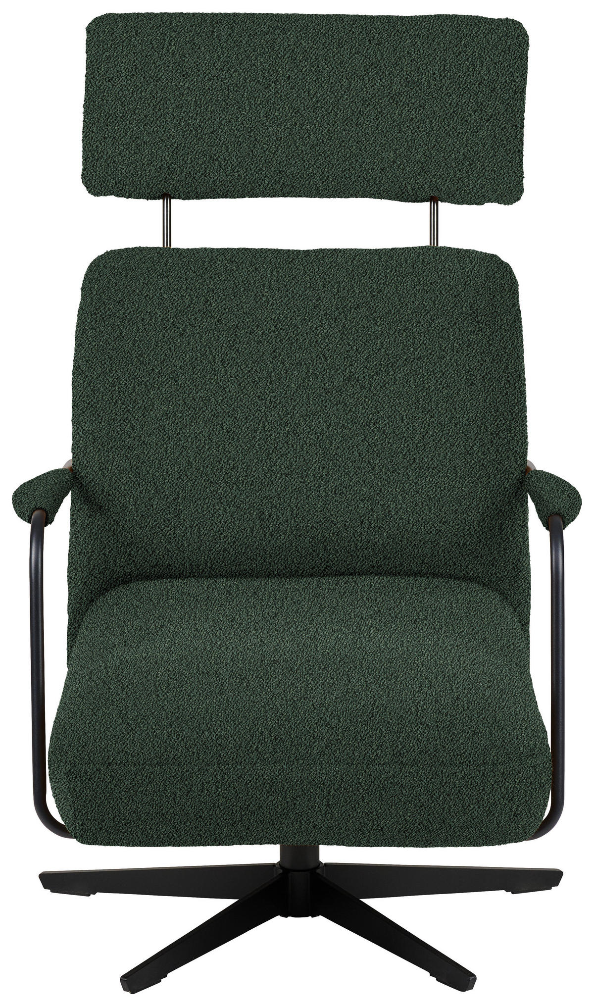 SESSEL in Flachgewebe, Bouclé Grün  - Schwarz/Grün, Design, Textil/Metall (71/103/91cm) - Koinor