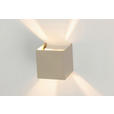 LED-WANDLEUCHTE 10/10/10 cm   - Sandfarben, Basics, Kunststoff/Metall (10/10/10cm) - Novel