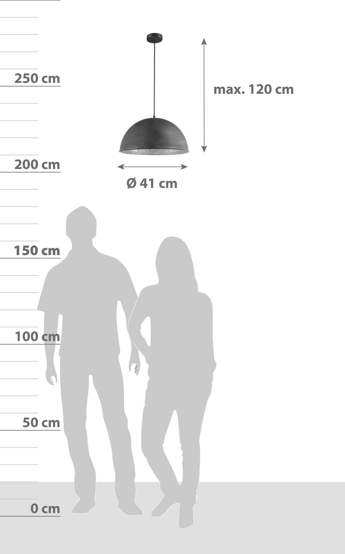 HÄNGELEUCHTE Xirena I 41/120 cm   - Rostfarben/Goldfarben, Trend, Metall (41/120cm) - Globo