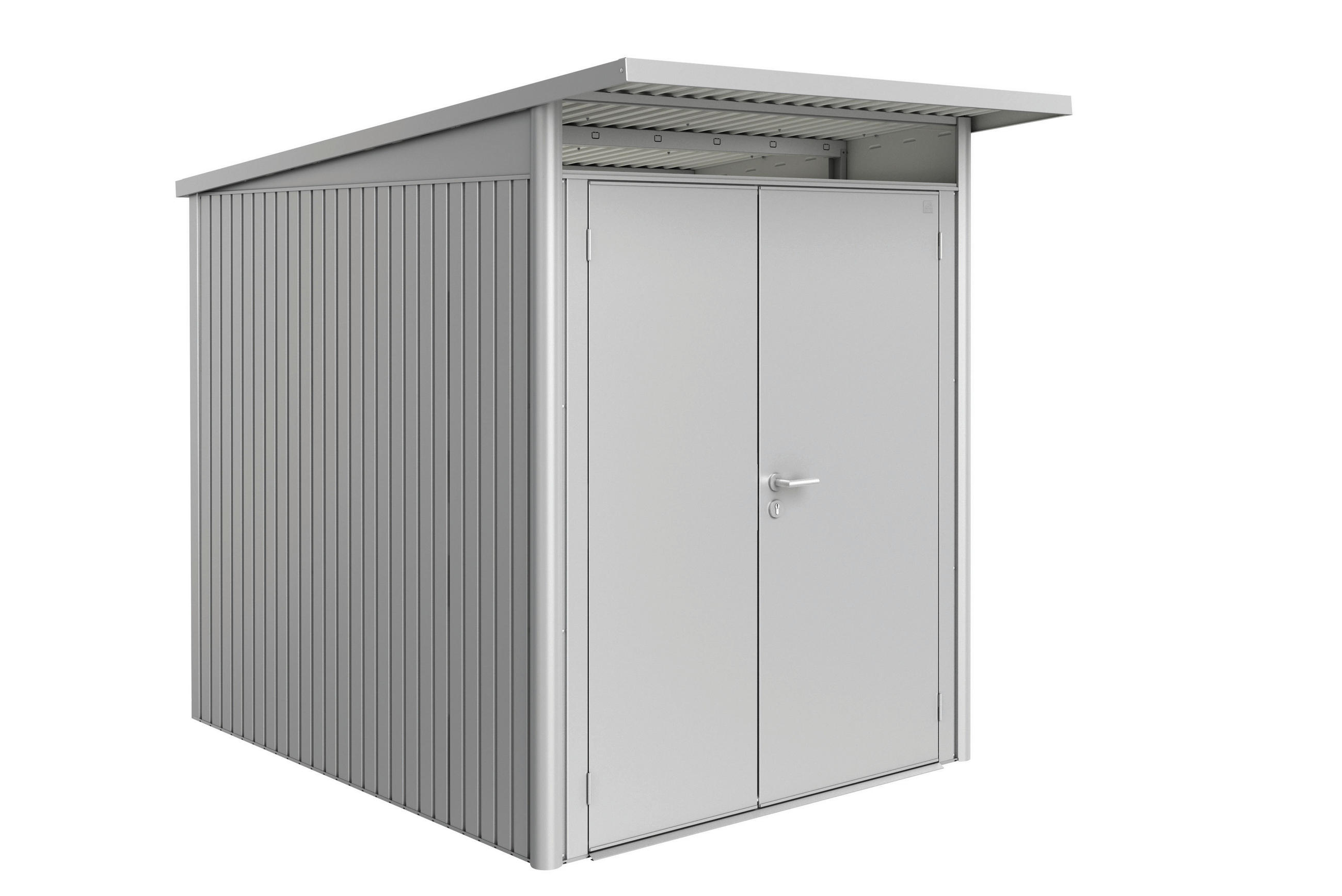 GERÄTEHAUS 180/218/260 cm  - Silberfarben, Design, Metall (180/218/260cm) - Biohort