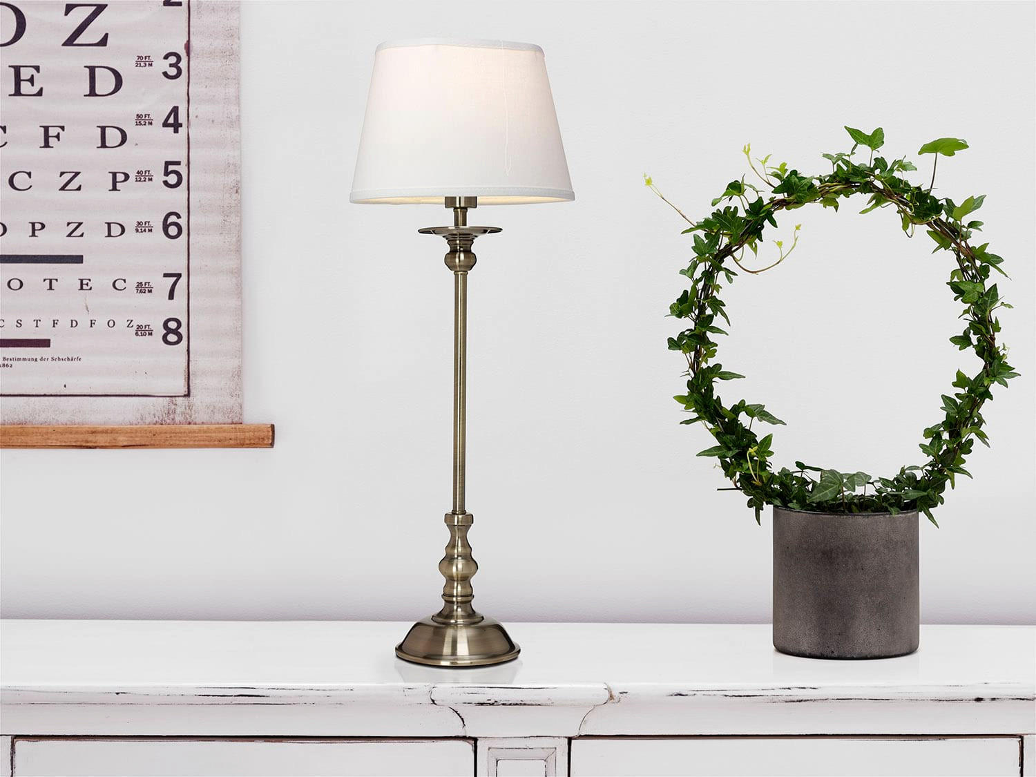 LAMPFOT   - bronsfärgad, Klassisk, metall (47,5cm) - Cottex