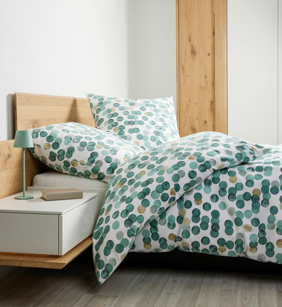 BETTWÄSCHE Biber 155/200 cm  - Waldgrün, Design, Textil (155/200cm) - Janine