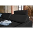 ECKSOFA in Echtleder Schwarz  - Anthrazit/Schwarz, KONVENTIONELL, Leder/Metall (324/182cm) - Ambiente