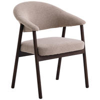 ARMLEHNSTUHL  in Flachgewebe  - Sandfarben/Dunkelbraun, KONVENTIONELL, Holz/Textil (63/81/63cm) - Ambia Home