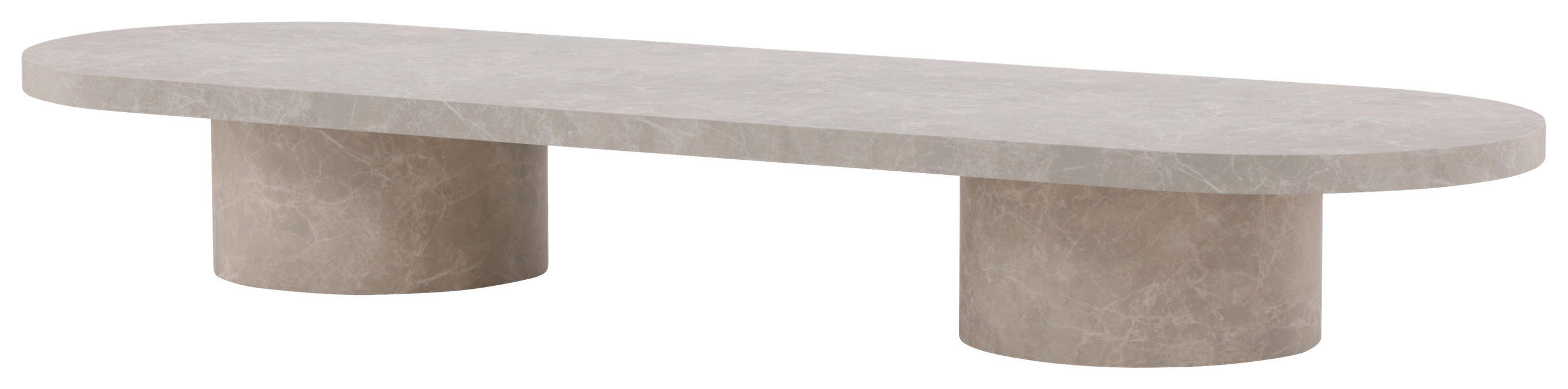 COUCHTISCH Pappel furniert 190/60/25 cm rechteckig Beige  - Beige, Design, Holz (190/60/25cm) - Livetastic