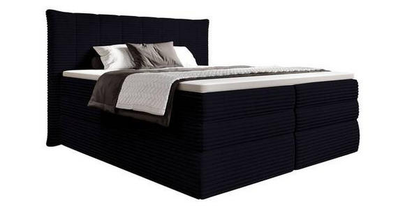 BOXSPRINGBETT 180/200 cm  in Schwarz  - Schwarz, Design, Kunststoff/Textil (180/200cm) - Esposa