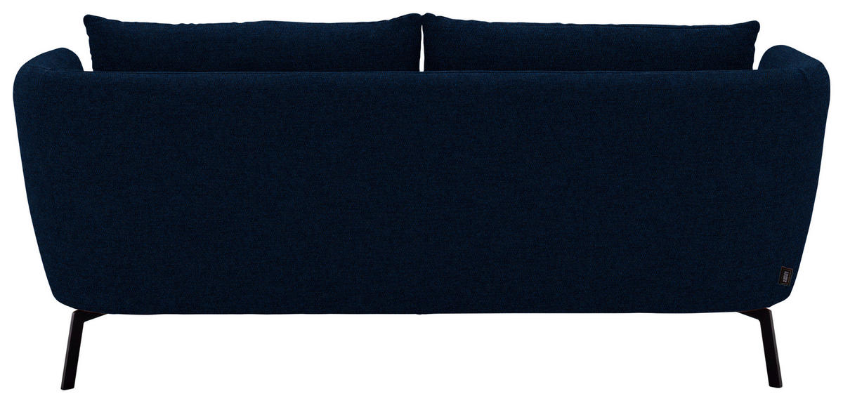 2,5-SITZER  in Flachgewebe Dunkelblau  - Schwarz/Dunkelblau, Design, Textil/Metall (190/71/91cm) - Schöner Wohnen