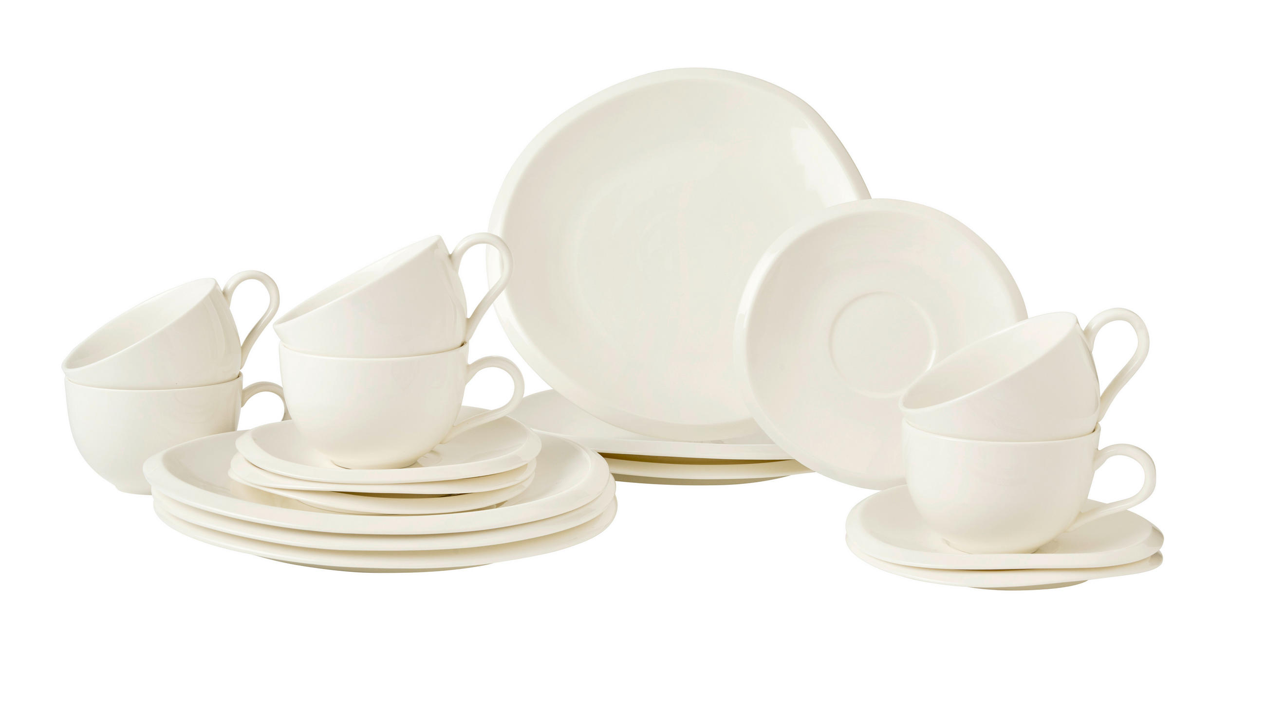 KÁVOVÁ SOUPRAVA porcelán keramika  - bílá, Trend, keramika - Dieter Knoll