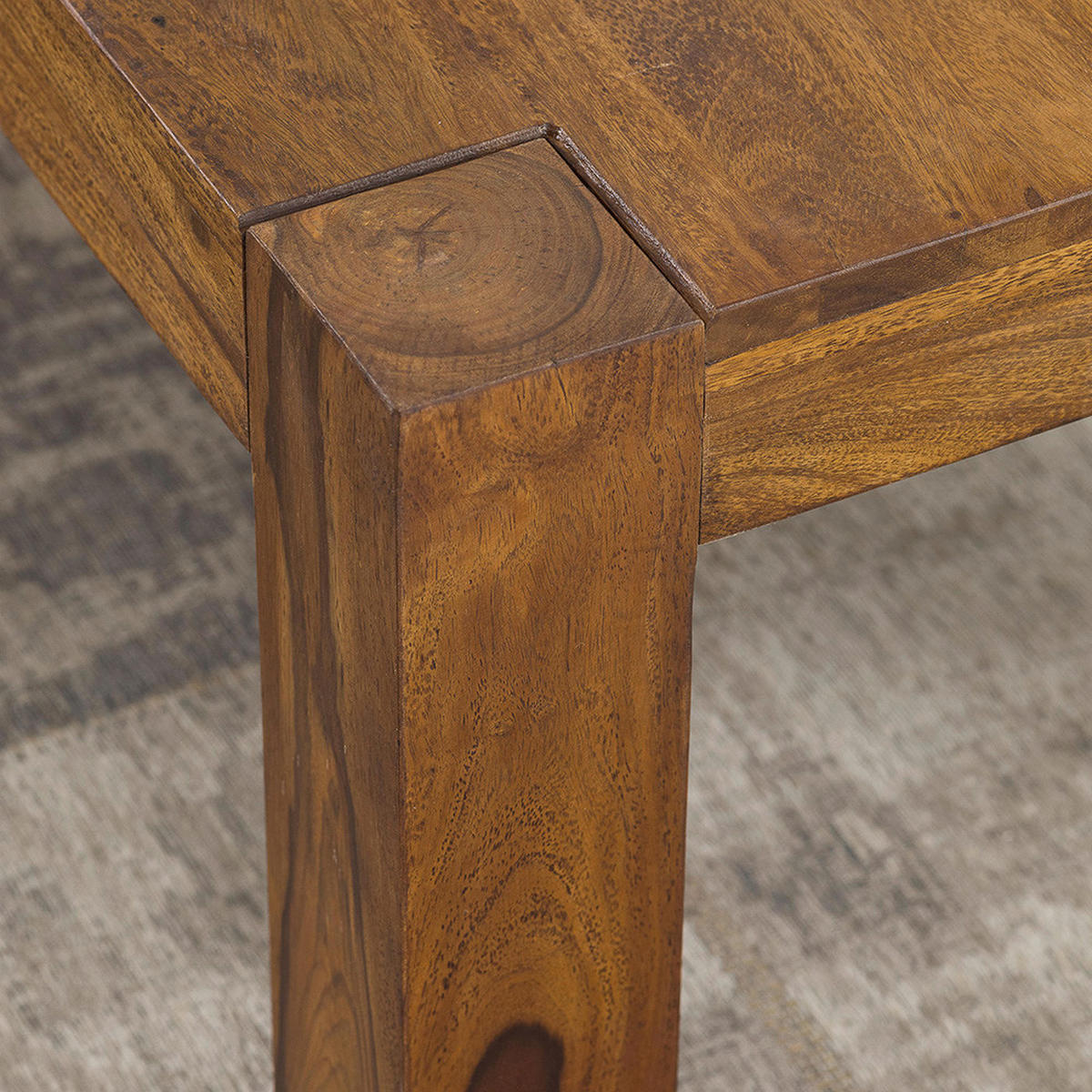 COUCHTISCH Sheesham massiv 60/60/40 cm quadratisch Sheeshamfarben  - Sheeshamfarben, Design, Holz (60/60/40cm) - MID.YOU
