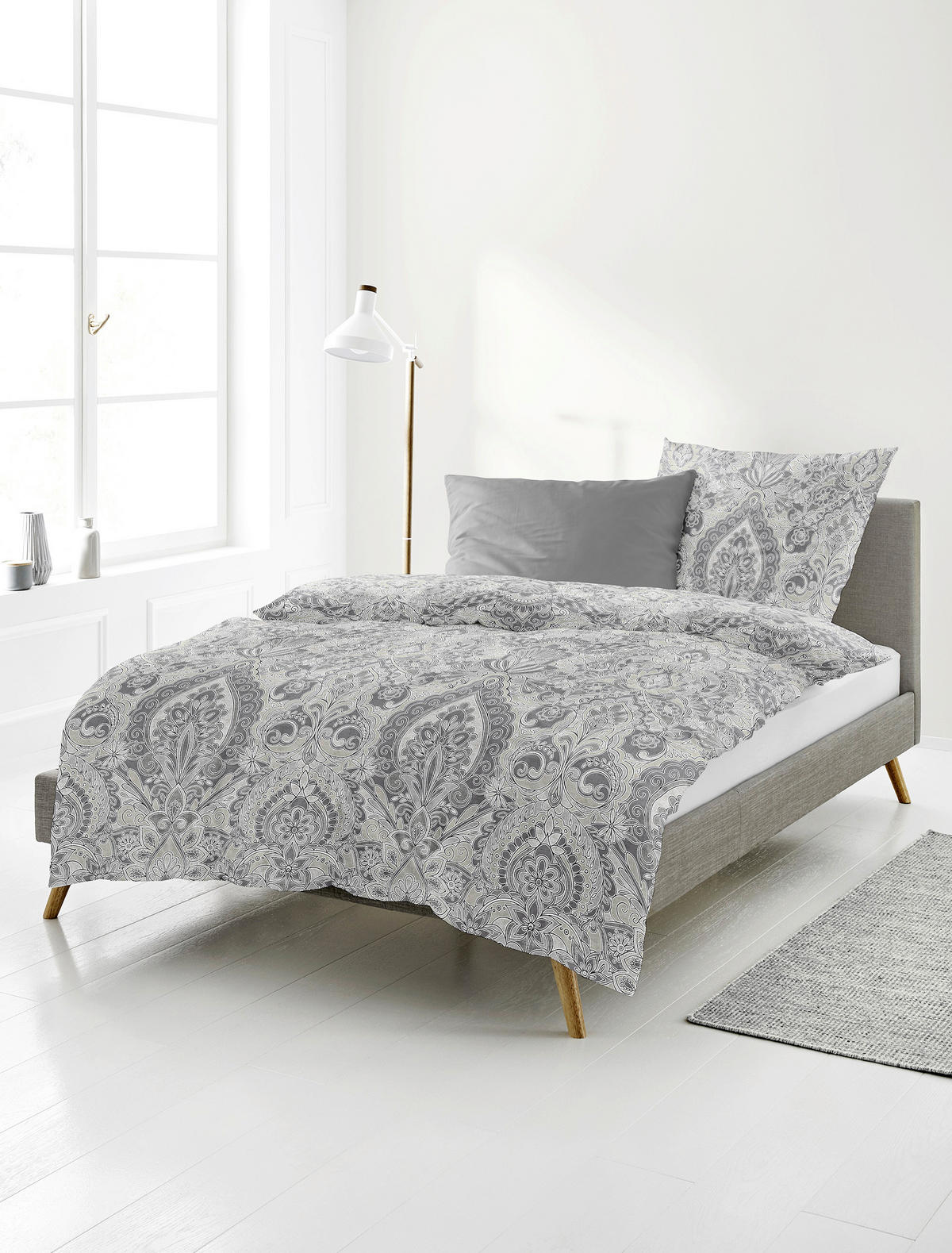 BETTWÄSCHE 2-teilig Biber 135/200 cm  - Grau, Design, Textil (135/200cm) - Bierbaum