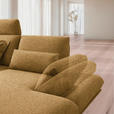 ECKSOFA  in Flachgewebe Currygelb  234/155 cm  - Currygelb/Schwarz, Design, Textil/Metall (234/155cm) - Dieter Knoll