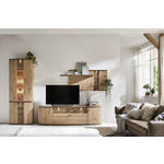 WOHNWAND  in Eichefarben, Eiche Artisan  313/209/50 cm  - Eichefarben/Eiche Artisan, Design, Glas/Holzwerkstoff (313/209/50cm) - Xora