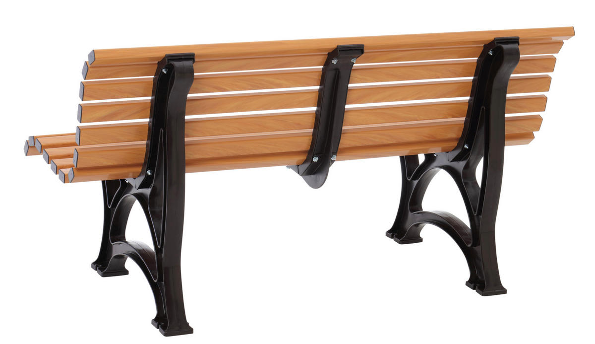 GARTENBANK 150/80/64 cm   - Hellbraun/Dunkelbraun, Basics, Kunststoff (150/80/64cm) - Modante