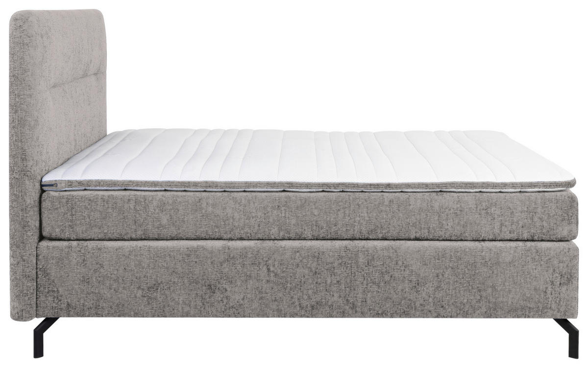 BOXSPRINGBETT 140/200 cm  in Grau  - Schwarz/Grau, Design, Textil/Metall (140/200cm) - Esposa