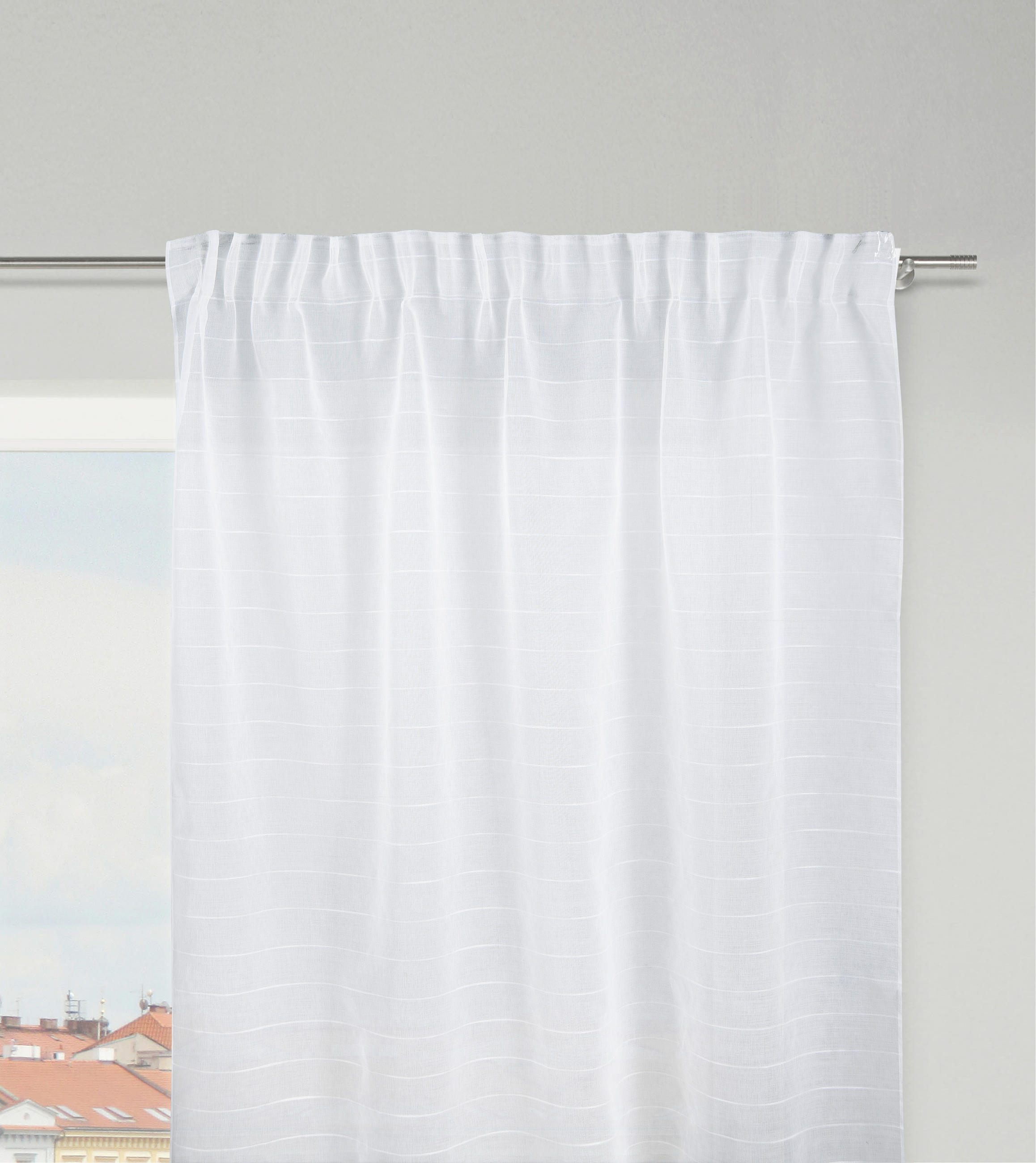 DRAPERIE CONFECțIONATĂ semitransparent  - alb, Basics, textil (140/245cm) - Esposa