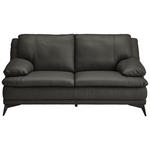 2-SITZER-SOFA Dunkelgrün Echtleder  - Dunkelgrün/Schwarz, Design, Leder/Metall (178/92/98cm) - Novel