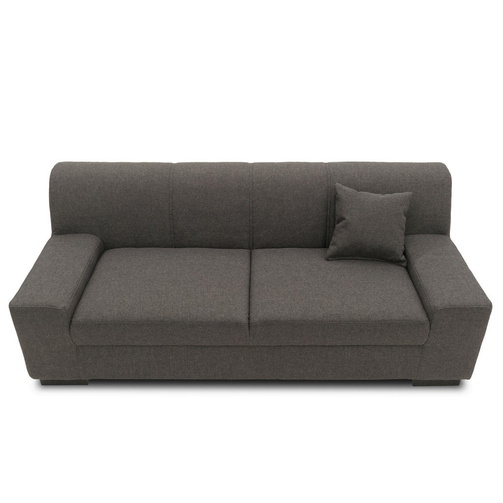 Thumbnail - Mid.you 3-Sitzer-Sofa, Braun, Schwarz, Textil, Wenge, Uni, 212x74x85 cm, Made in EU, FSC Mix, Rücken echt, Wohnzimmer, S...