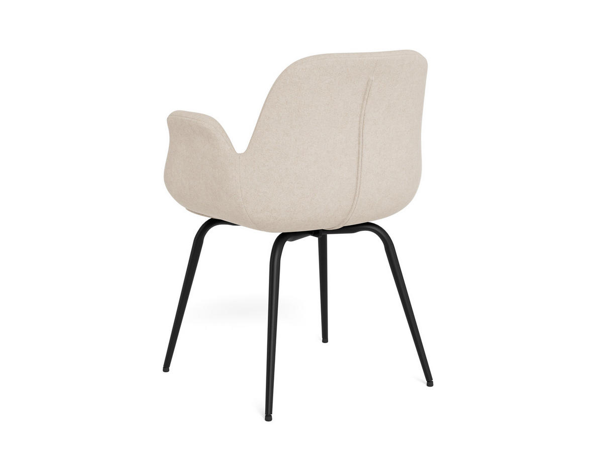 ARMLEHNSTUHL   Flachgewebe  - Sandfarben/Schwarz, MODERN, Textil/Metall (58/82,5/56cm) - MID.YOU