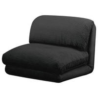 SCHLAFSESSEL Cord Schwarz    - Schwarz, Design, Textil/Metall (82/58/78cm) - Livetastic