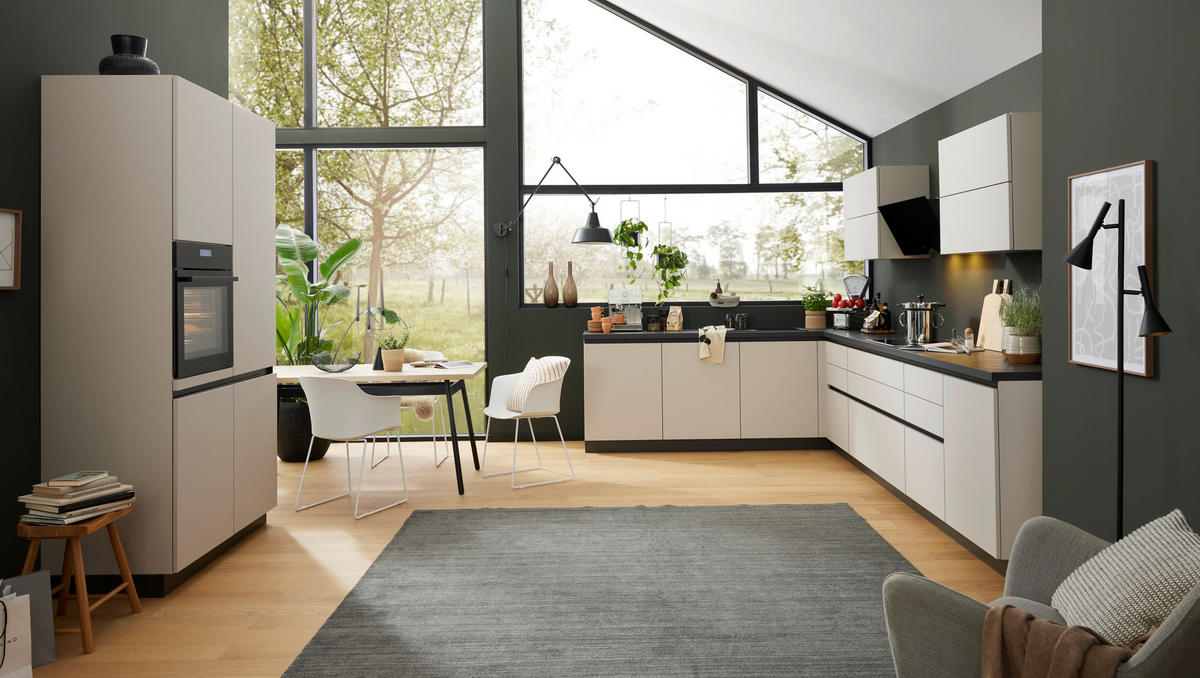 EINBAUKÜCHE   - Kaschmir, Design, Holzwerkstoff - Novel