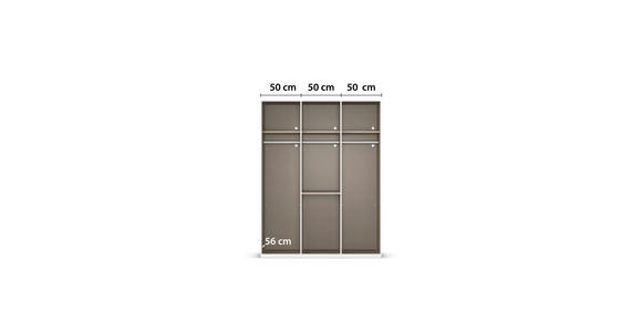 DREHTÜRENSCHRANK in Weiß - Weiß, Design, Holzwerkstoff/Kunststoff (151/197/60cm) - Novel