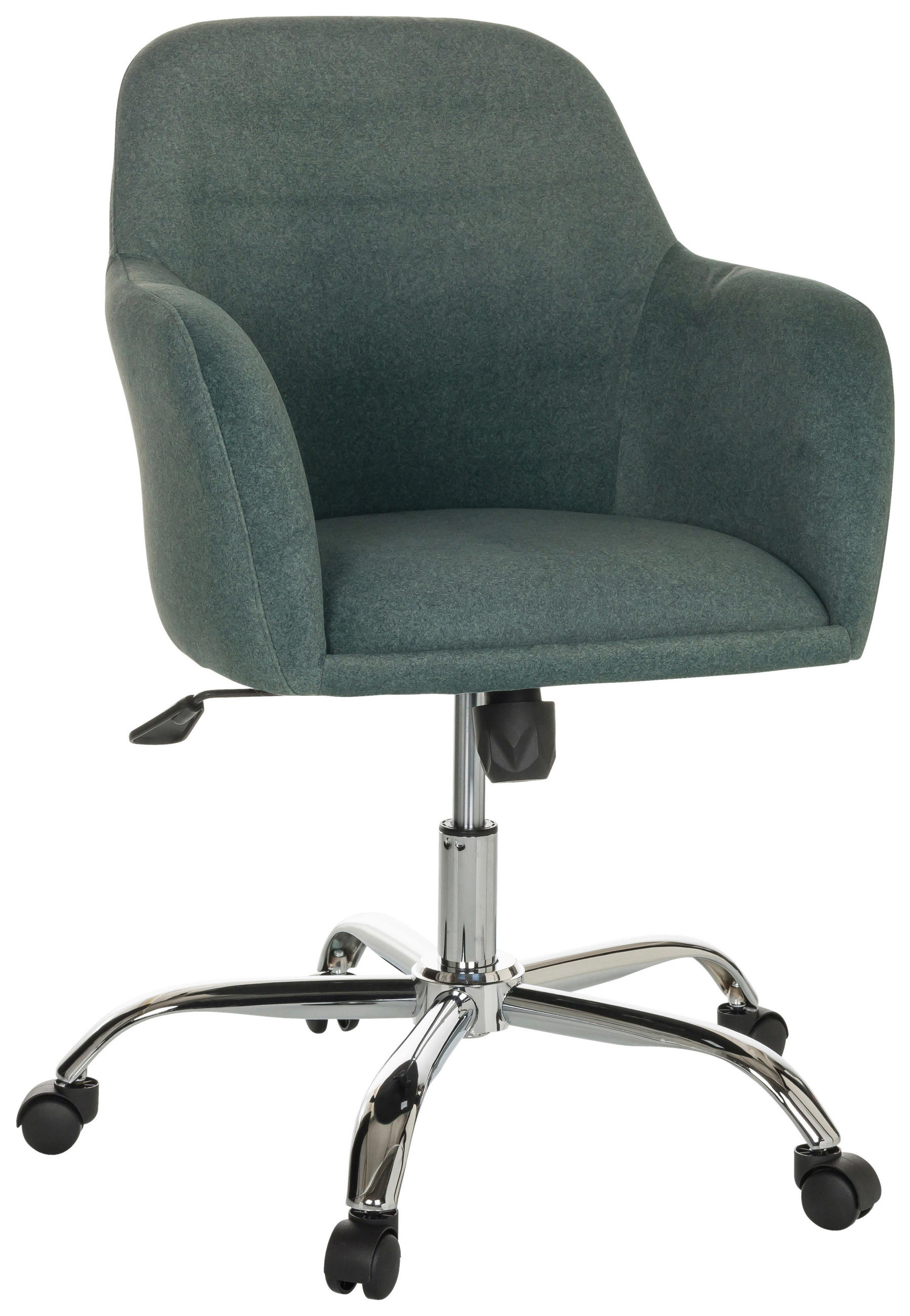 VRTLJIVI STOL tekstil zelena - barve kroma/zelena, Basics, kovina/umetna masa (68/85-94/68cm) - MID.YOU