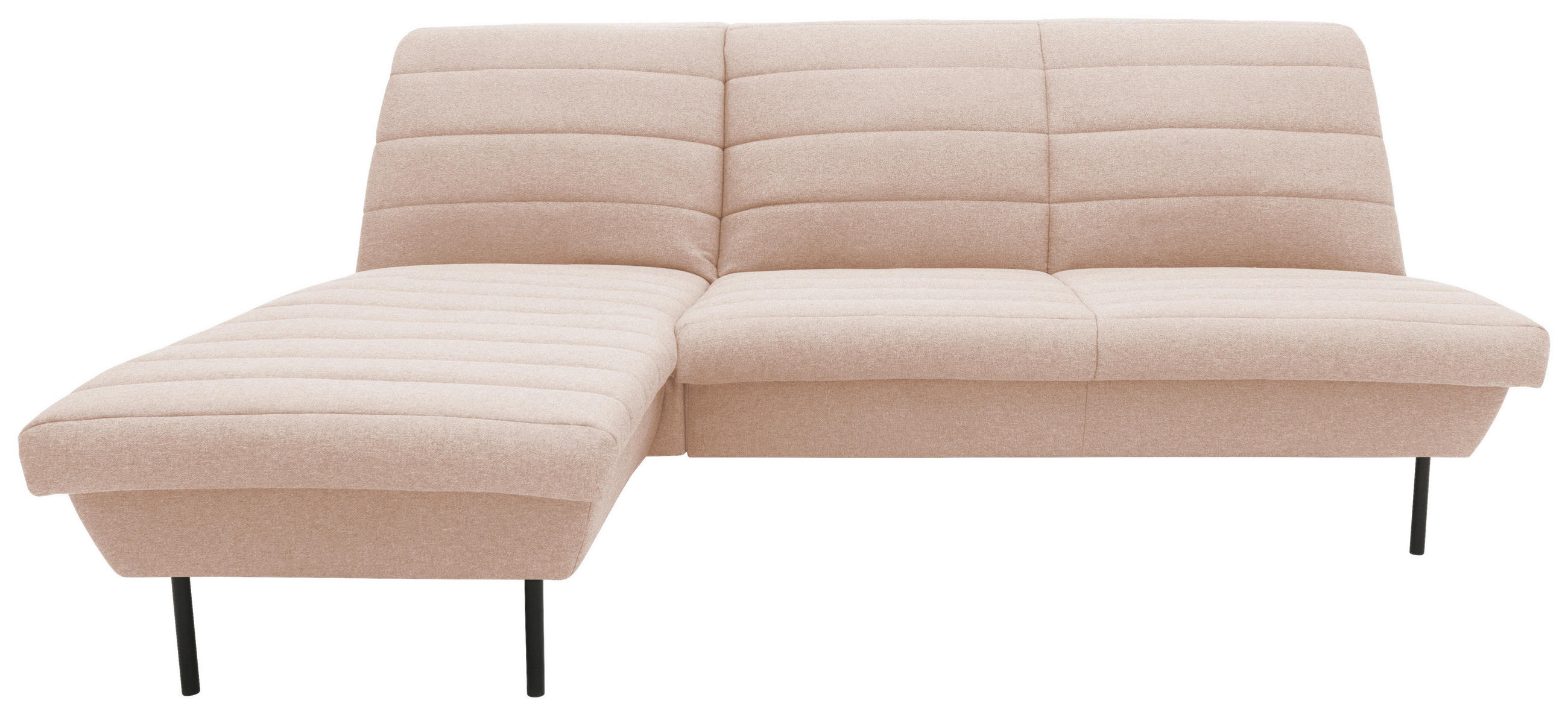 ECKSOFA Looks IX Creme Webstoff  - Creme/Schwarz, Design, Textil/Metall (168/214cm) - LOOKS by W.Joop