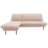 ECKSOFA Looks IX Creme Webstoff  - Creme/Schwarz, Design, Textil/Metall (168/214cm) - LOOKS by W.Joop