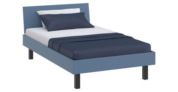 BETT 120/200 cm,  in Blau,  - Blau/Schwarz, Design, Metall (120/200cm) - Xora