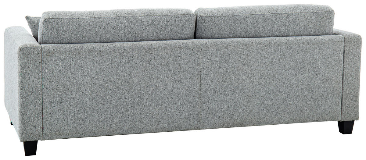 SCHLAFSOFA Leinenoptik Hellgrau  - Hellgrau/Schwarz, Design, Holz/Textil (220,5/86/96cm) - Livetastic
