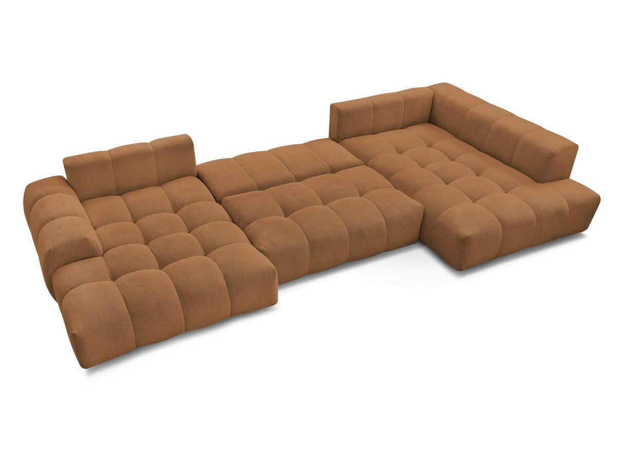 ECKSCHLAFSOFA EVEREST  mit Rücken echt, Armteil links, Armteil rechts Flachgewebe Orange  - Schwarz/Orange, MODERN, Kunststoff/Textil (198/423/212cm)