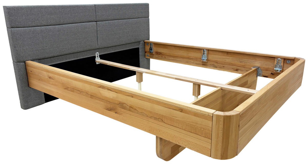 BETT 160/200 cm  in Naturfarben  - Beige/Naturfarben, MODERN, Holz (160/200cm) - MID.YOU
