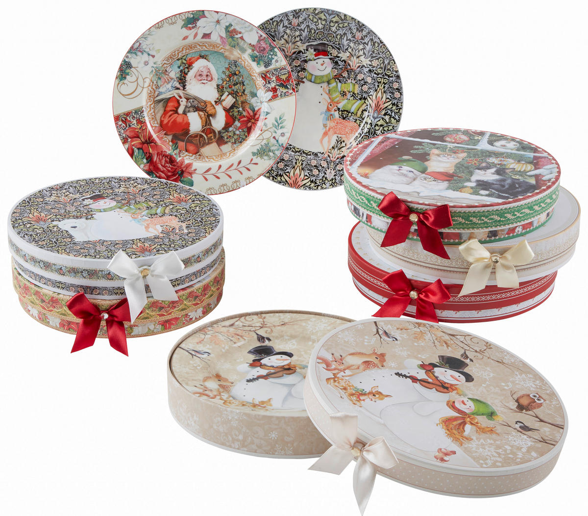 TALÍŘEK NA DORT, keramika, 20 cm - vícebarevná, Lifestyle, keramika (20cm) - X-Mas