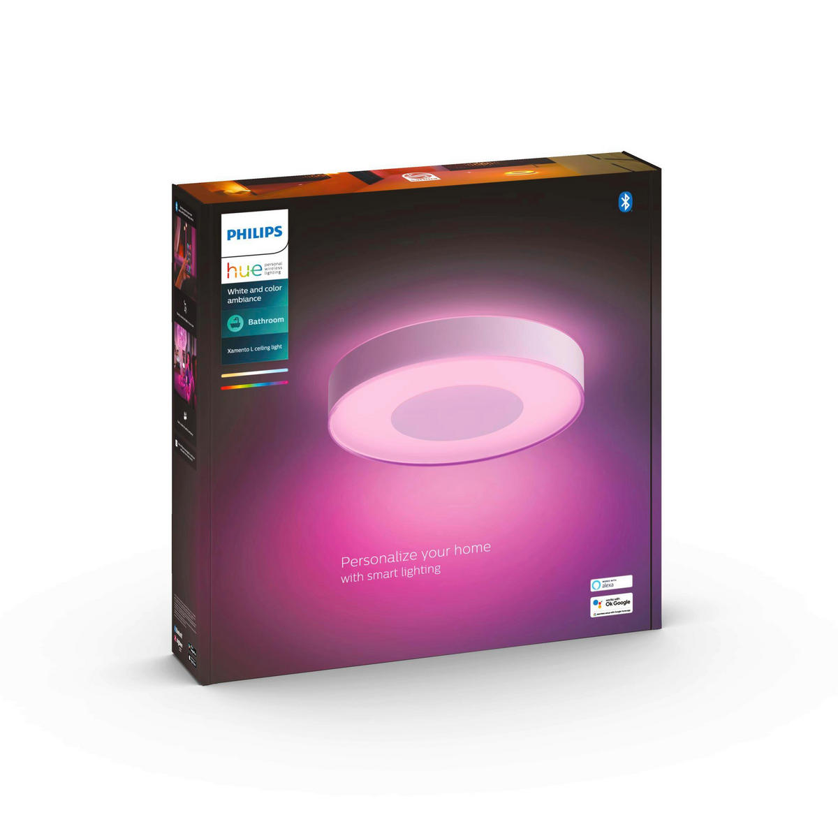 LED-DECKENLEUCHTE White & Color Ambiance Waca Xamento 42,5/8,4 cm   - Weiß, Design, Kunststoff/Metall (42,5/8,4cm) - Philips HUE