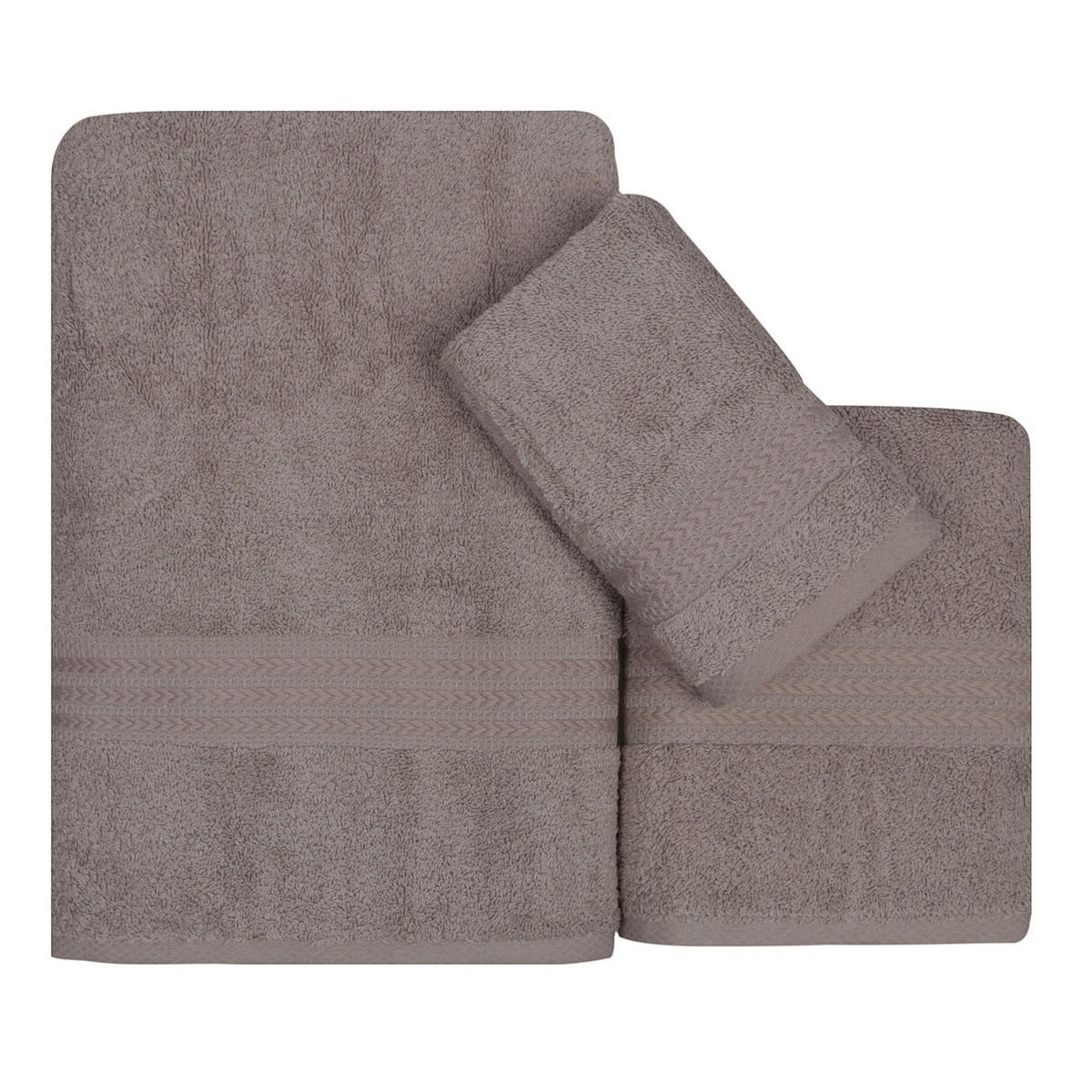 FROTTIERSET Grau 3-teilig  - Grau, Basics, Textil (30/50cm)
