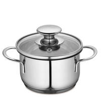 KOCHTOPF CAPRI 1,00 L  - Edelstahlfarben, Basics, Glas/Metall (14/10,8cm) - KÜCHENPROFI