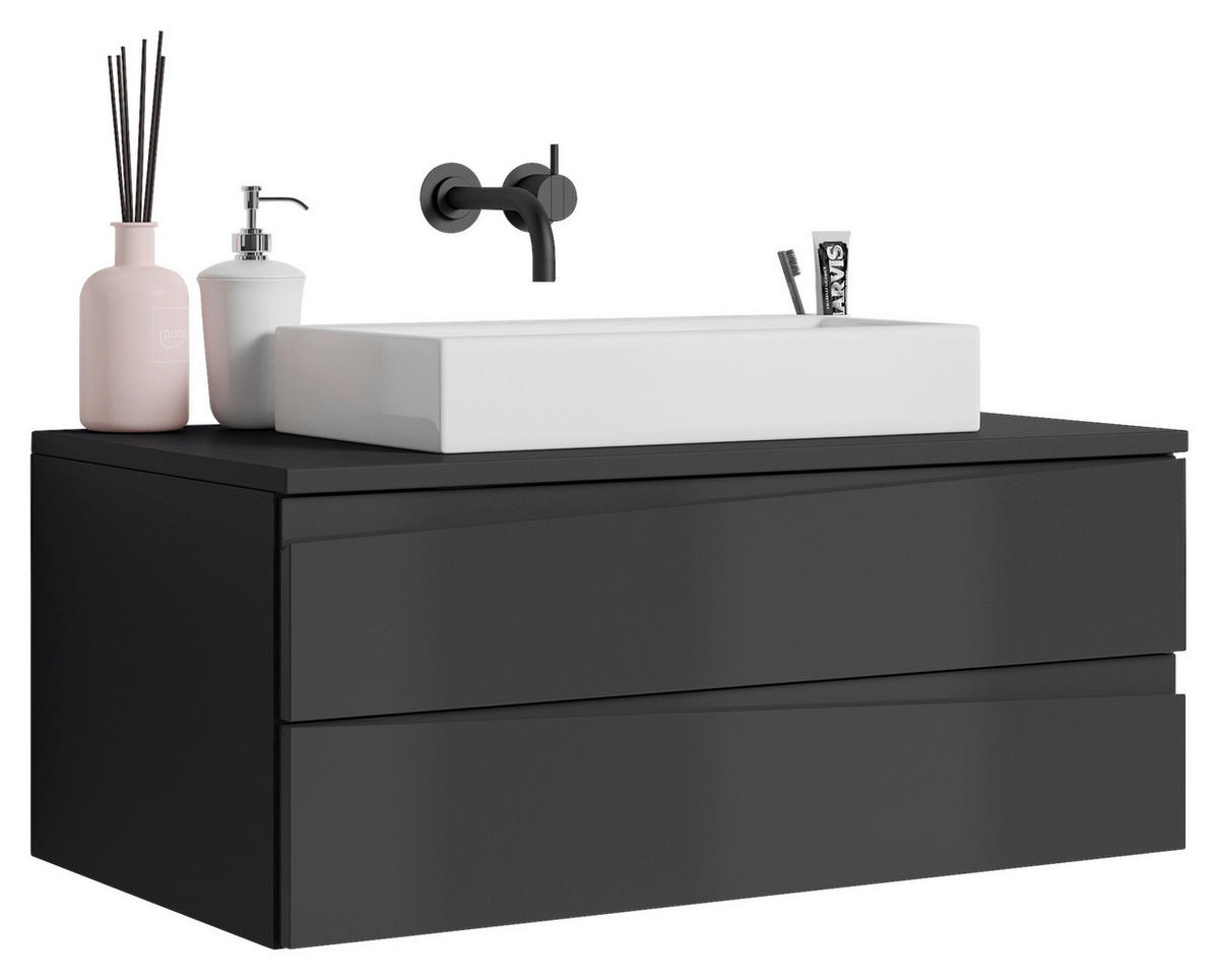 WASCHBECKENUNTERSCHRANK 80/33/47 cm  - Anthrazit, LIFESTYLE, Holzwerkstoff (80/33/47cm) - MID.YOU