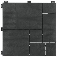 TERRASSENFLIESE GRAPHITE 30X30CM 6-ER SET  - Graphitfarben, MODERN, Kunststoff (31,8/31,8/8,3cm)