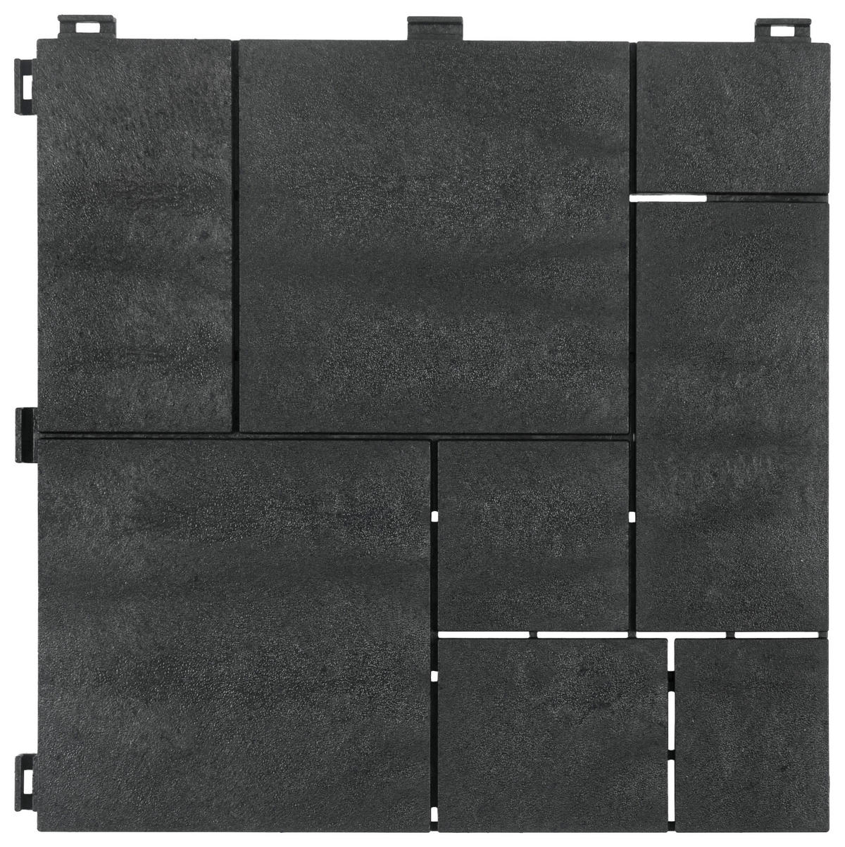 TERRASSENFLIESE GRAPHITE 30X30CM 6-ER SET  - Graphitfarben, MODERN, Kunststoff (31,8/31,8/8,3cm)
