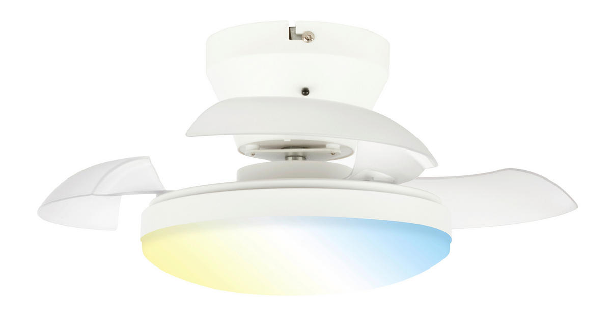 DECKENVENTILATOR - Weiß, Design, Kunststoff/Metall (44/16,5cm)
