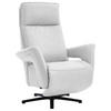 RELAXSESSEL in Leder Weiss  - Weiss/Schwarz, Design, Leder/Metall (83/112/87-174cm) - Valdera
