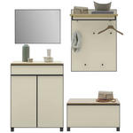 GARDEROBE 4-teilig  in 180/193/37 cm  - Eichefarben/Sahara, Design, Glas/Holz (180/193/37cm) - Dieter Knoll