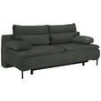 BOXSPRINGSOFA  in Webstoff Dunkelgrün Modern  - Dunkelgrün/Schwarz, Design, Textil/Metall (202/93/100cm) - Novel
