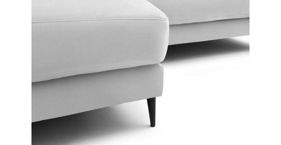 ECKSOFA  in Flachgewebe Creme  177/253 cm  - Creme/Schwarz, Design, Textil/Metall (177/253cm) - Dieter Knoll